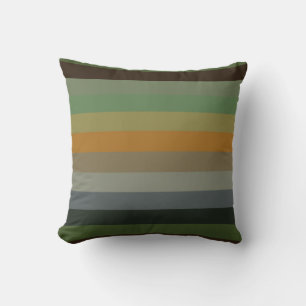 Coussin Motif rayure tons terreux bois douillet