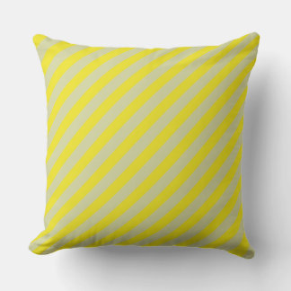 Coussin Motif rayures jaune et crème Prêt pour le printemp