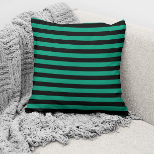 Coussin Motif rayures vert émeraude moderne