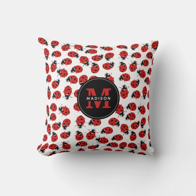 Coussin Motif Red Ladybug (Recto)