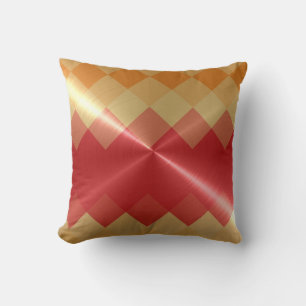 Coussin Motif Red Orange Chevron