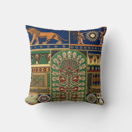 Coussin Motif rétro assyrien