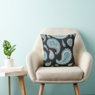 Coussin Motif Retro Paisley