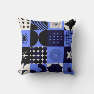 Coussin Motif rétrofuturiste Gras Géométrique Bauhaus