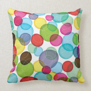 Coussin Motif rond 2 d'enfants de bulles