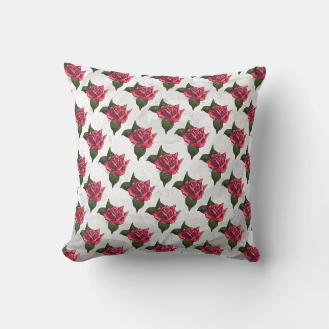 Coussin Motif rose (Recto)