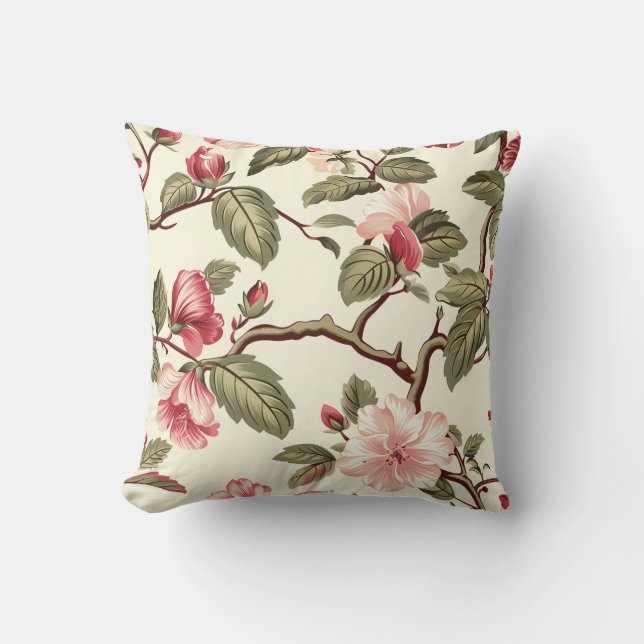 Coussin Motif rose (Recto)