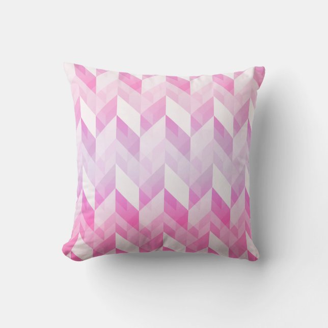 Coussin Motif rose Ombre géométrique élégant (Recto)