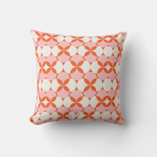 Coussin Motif rose orange vibrant et ludique