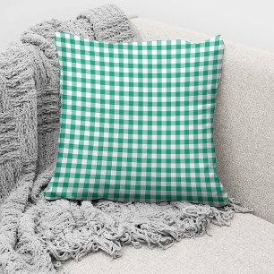 Coussin Motif Rustic Green En vichy Checks