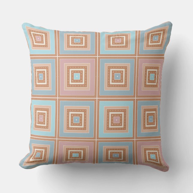 Coussin Motif rustique de carrés en patchwork (Recto)