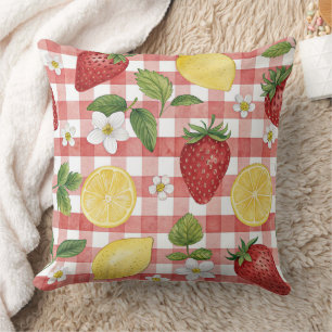 Coussin Motif rustique de fraise et d'agrumes (6)