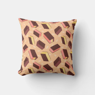 Coussin Motif sandwich à la crème glacée rétro napolitain