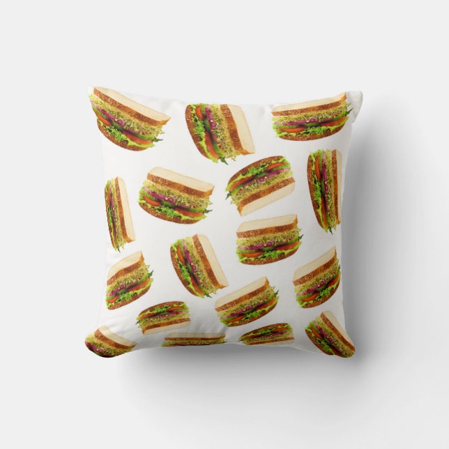 Coussin Motif sandwich végétal (Recto)