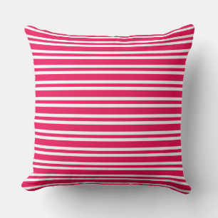 Coussin Motif sans couture à rayures roses et blanches