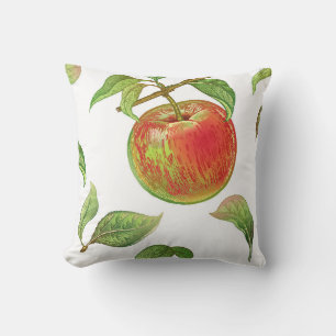 Coussin Motif sans couture avec des pommes rouges. vinique