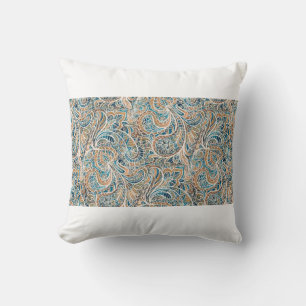 Coussin Motif sans couture avec impression Paisley multico