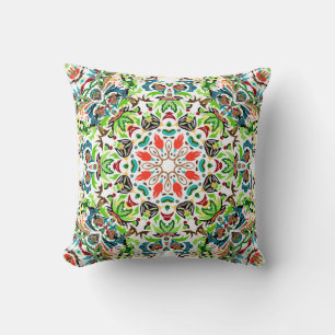 Coussin motif sans couture avec ornement floral clair. Vi