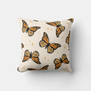 Coussin Motif sans couture avec papillons monarques. Conte