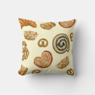 Coussin Motif sans couture avec produit de boulangerie