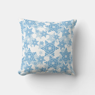 Coussin Motif sans couture blanc et bleu