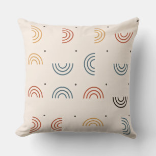 Coussin Motif sans couture d'arche de Boho Rainbow