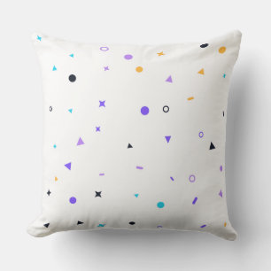 Coussin Motif sans couture de confettis de Memphis