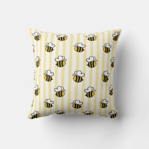 Coussin Motif sans couture de jolie abeille