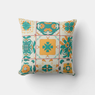 Coussin Motif sans couture de l'abstrait 9 tilesarabe, a
