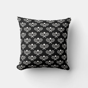 Coussin Motif sans couture de tennis - Raquette et balle s