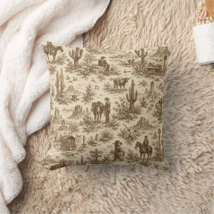 Coussin Motif sans couture de toile du désert occidental v