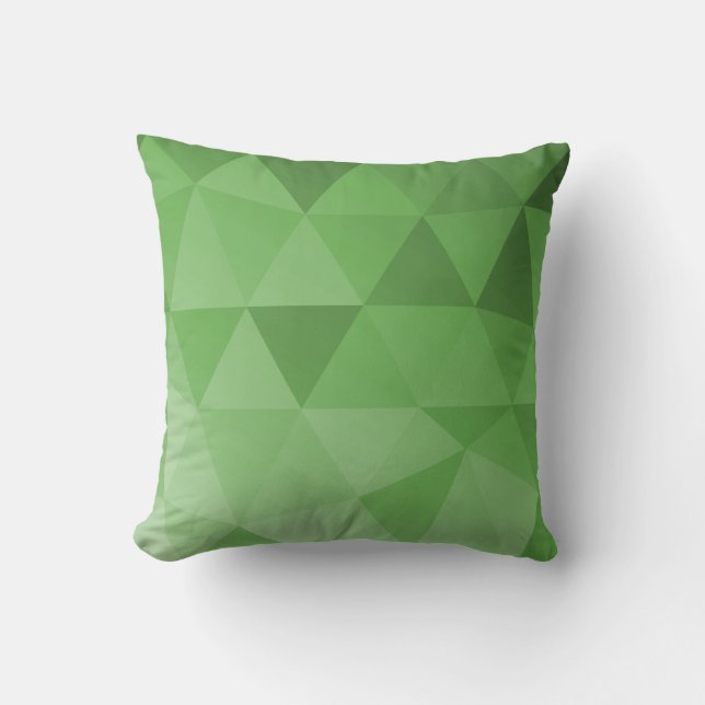 Coussin Motif sans couture de triangles abstraits - Vert  (Recto)