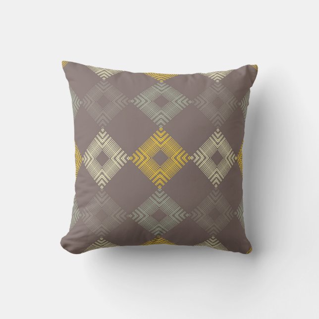 Coussin motif sans couture pois. Mosaïque de figu ethnique (Recto)