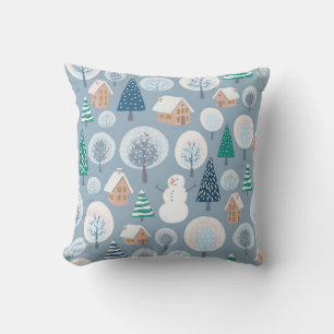 Coussin Motif sans soudure d'hiver avec manche à plat abst
