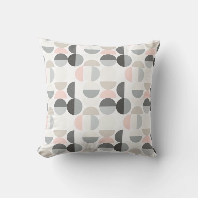 Coussin Motif scandinave de demi-cercle de style (Recto)