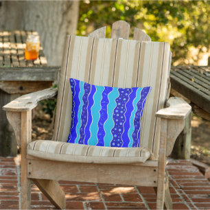 Coussin Motif Shell bleu