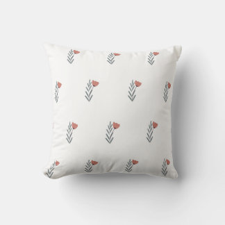 Coussin motif simple botanique sans couture avec des fleur