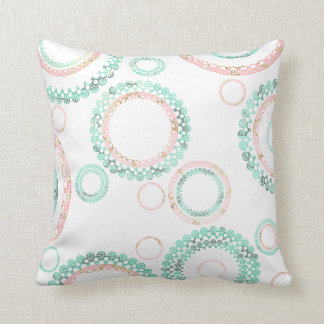 Coussin Motif simple de mandala (blanc)