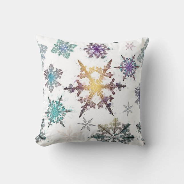 Coussin Motif Snowflake (Recto)