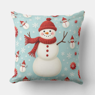 Coussin motif Snowman
