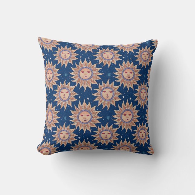 Coussin Motif Soleil Céleste (Recto)
