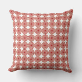 Coussin Motif Soleil Levant Marron et Blanc