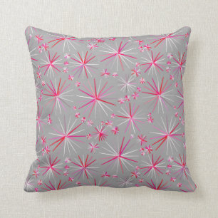 Coussin motif Spoutnik du milieu du siècle, gris et Fuchs