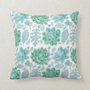Coussin motif succulent d'eucalyptus 3717