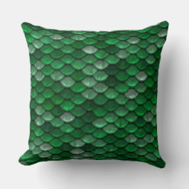 Coussin Motif tendance à l'échelle verte