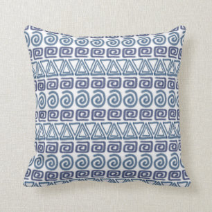 Coussin motif tiré par la main africain ethnique
