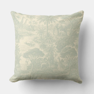 Coussin Motif Toile de Jungle Décor Tropical