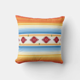 Coussin Motif traditionnel mexicain de couverture de serap