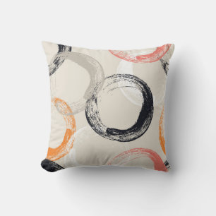 Coussin Motif transparent avec cercles d'aquarelle