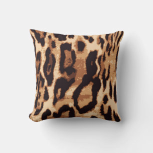 Coussin Motif transparent Empreinte de léopard